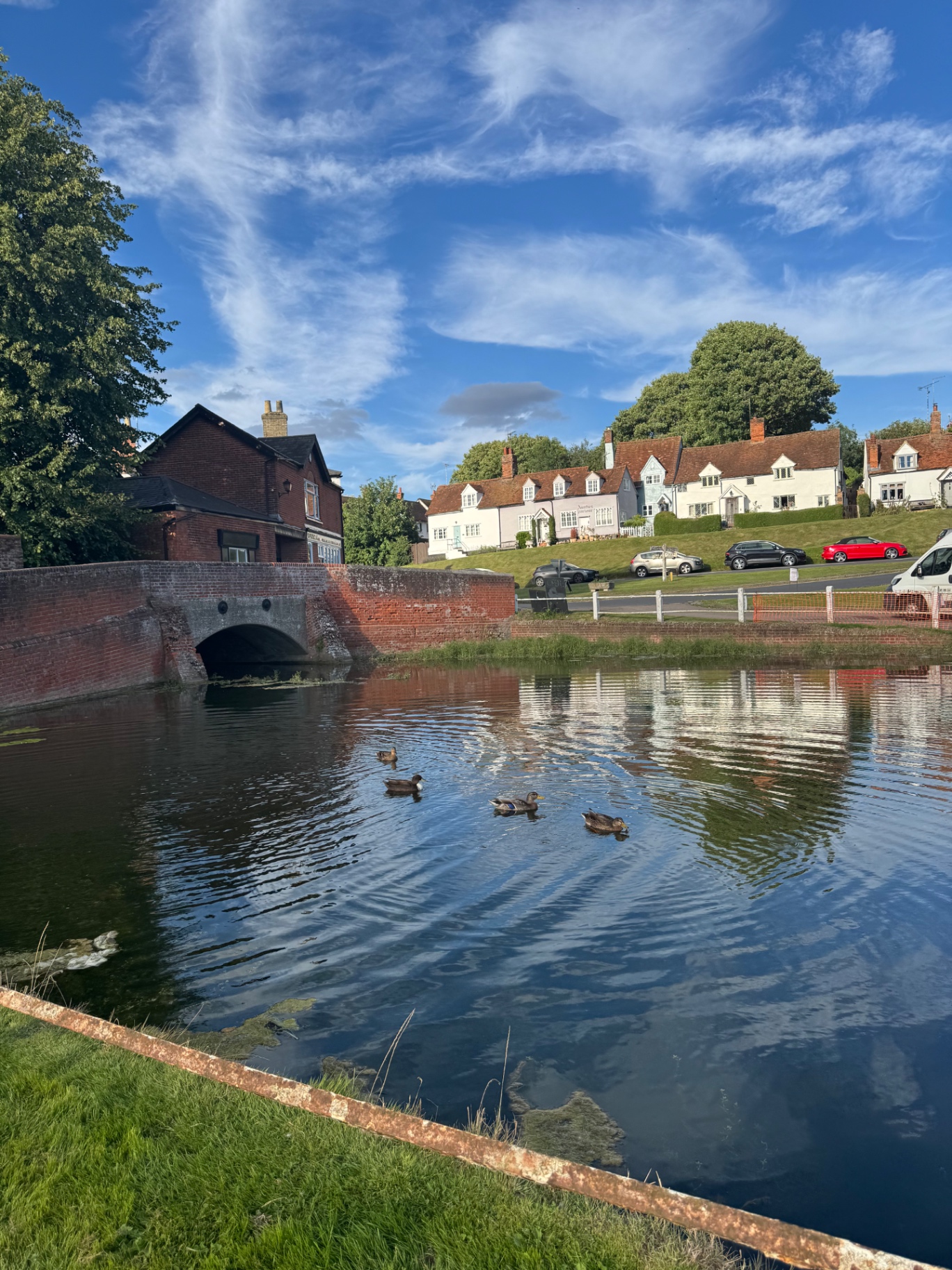 Duck pond and bridge in Finchingfield